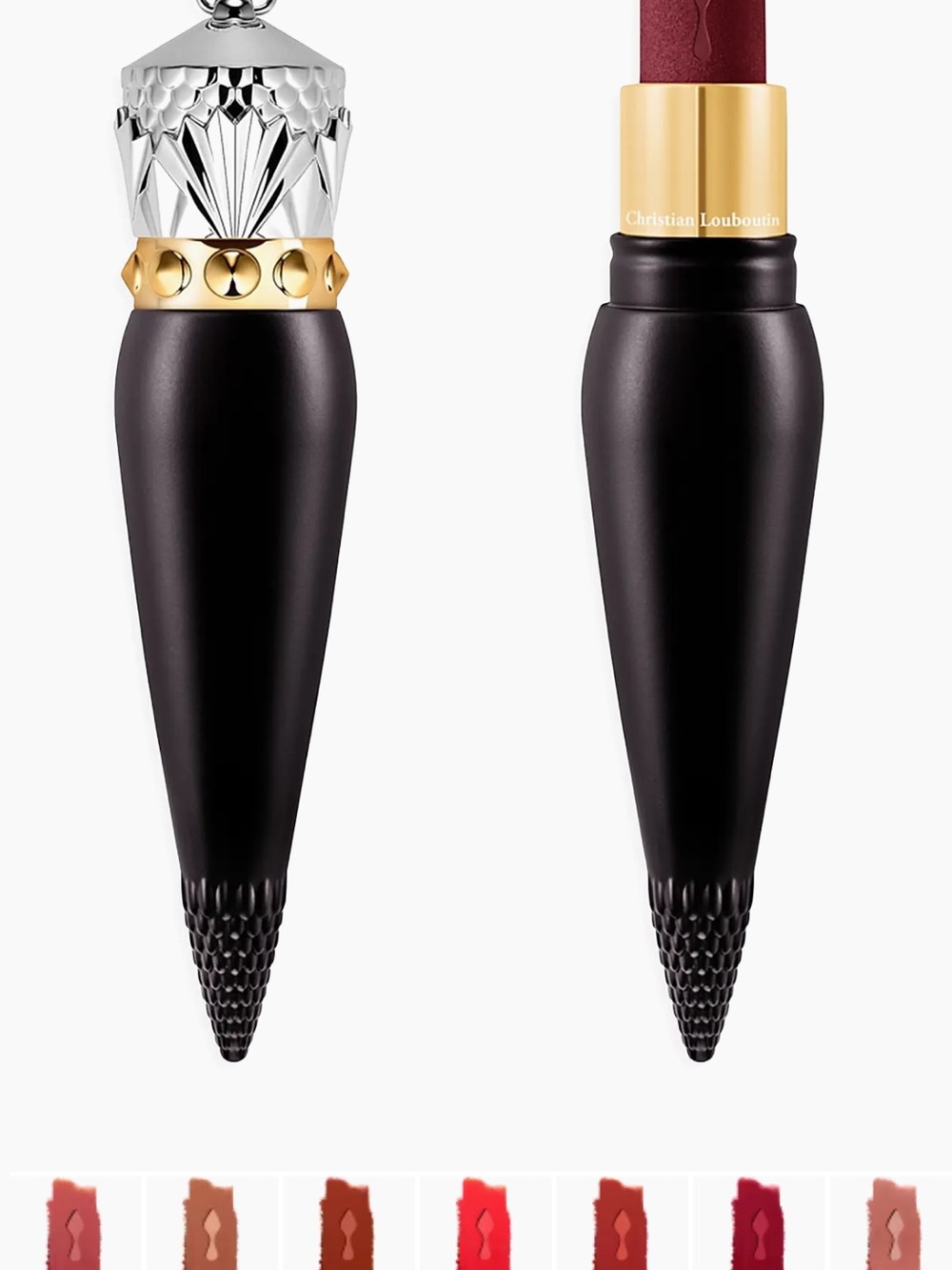 Christian Louboutin Lipstick - Deep Burgundy with Gold Accents
